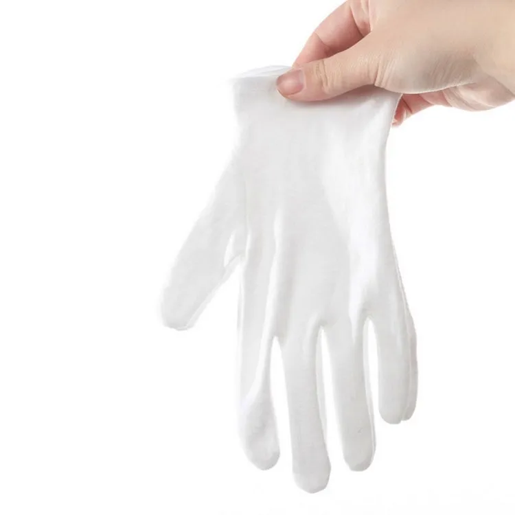 12 Pairs Pure Cotton Working Gloves, Thickened， Size：Free Size