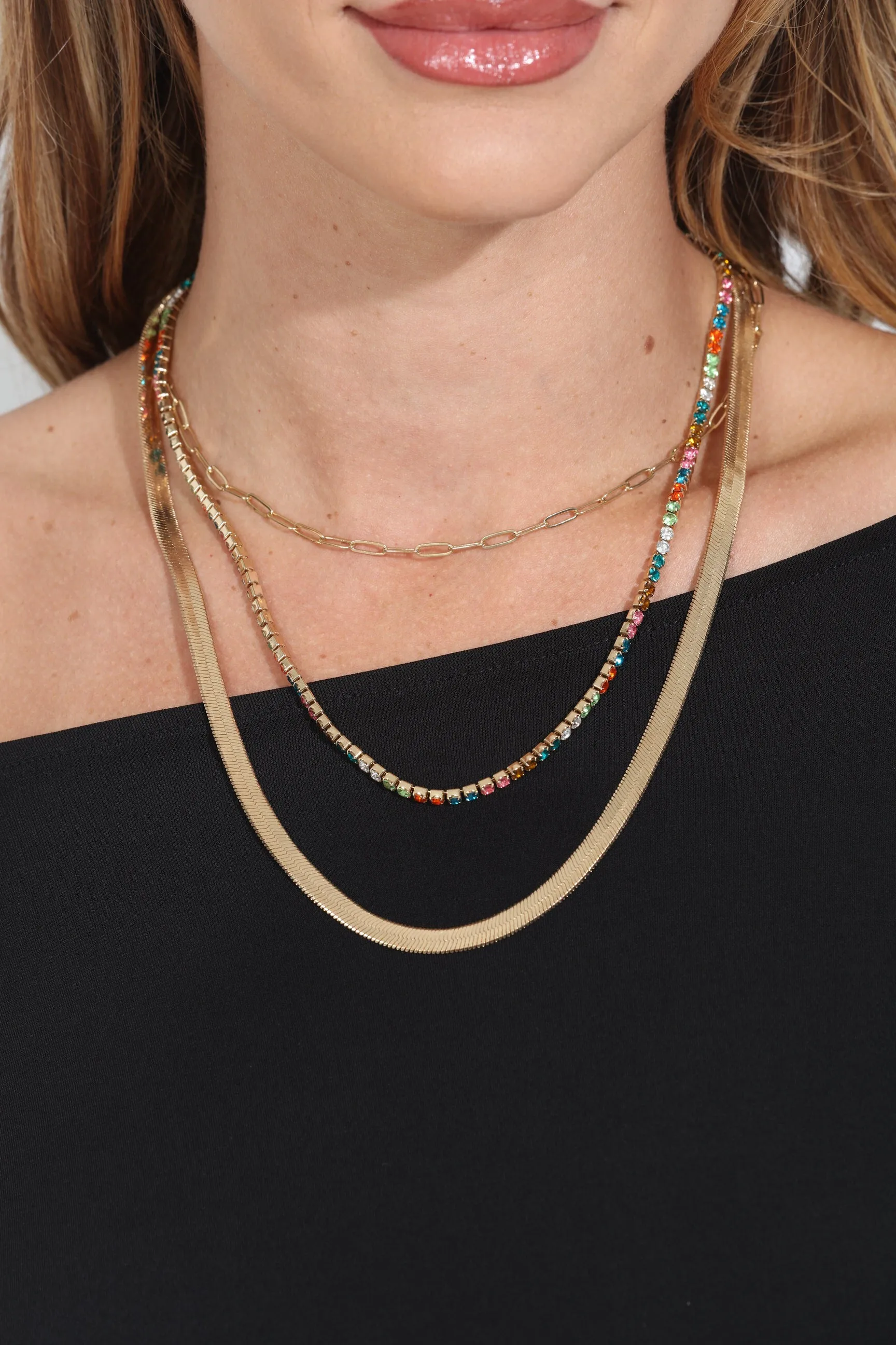 3-Layer Multicolor Necklace