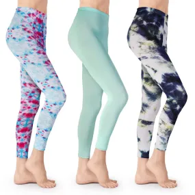 3 Pack Women's Tie Dye Leggings