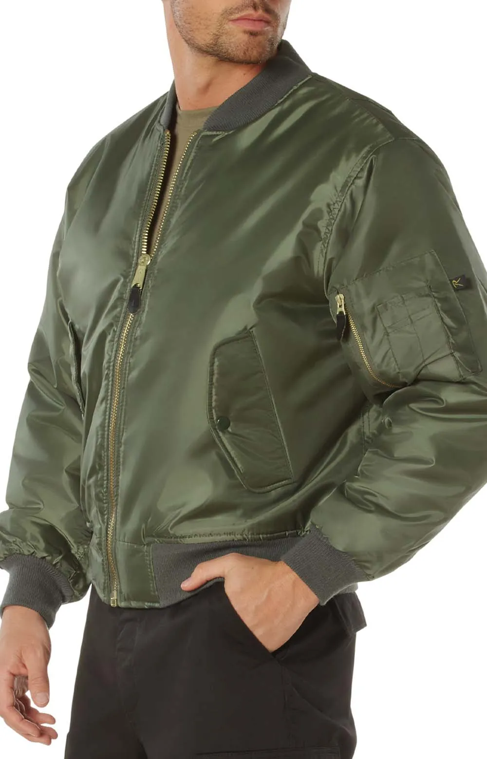 (6325) Lightweight MA-1 Flight Jacket - Sage