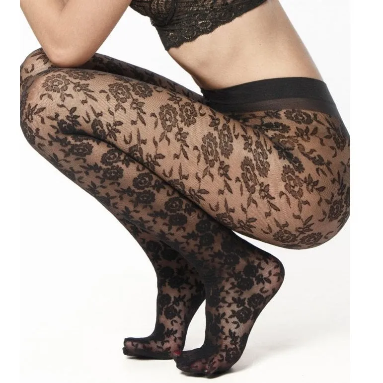 Andrea Bucci Sheer Floral Design Tights