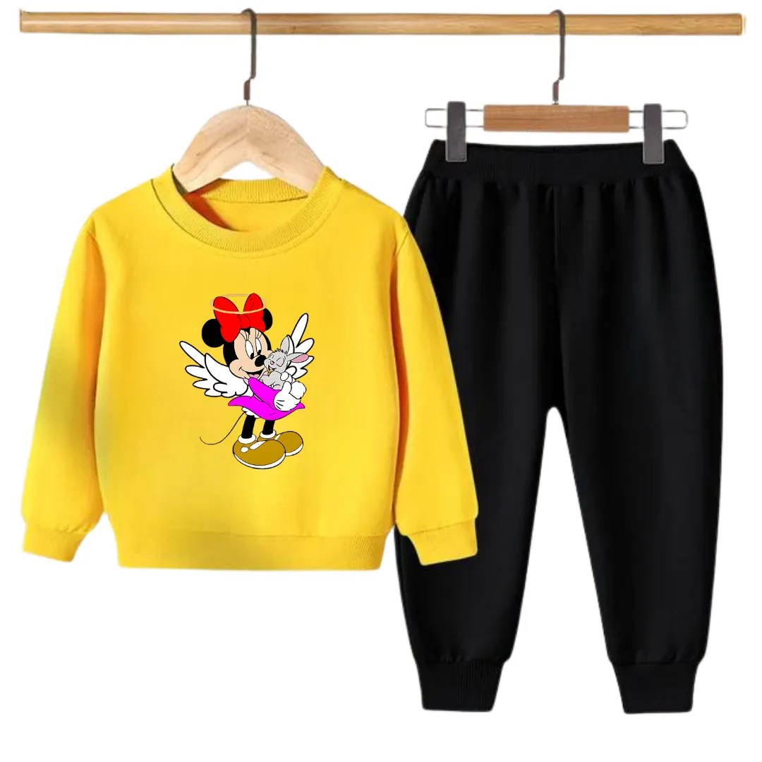 ANGEL MICKEY PRINTED SWEATSHIRT SET