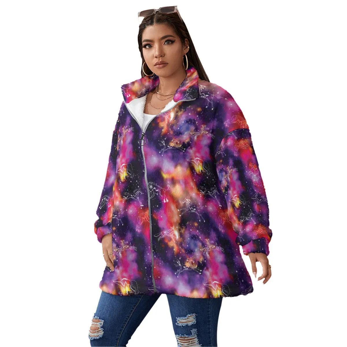 Animal Ancestors Cosmic Swirl Borg Fleece Coat