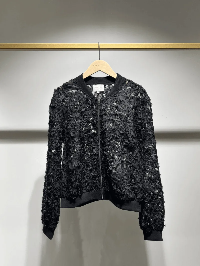 Aylani Lace Bomber Jacket