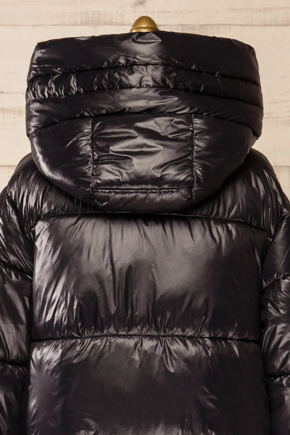 Baidoa Black | Quilted Coat w/ Broad Details