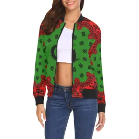 BANDANA All Over Print Bomber Jacket for Women