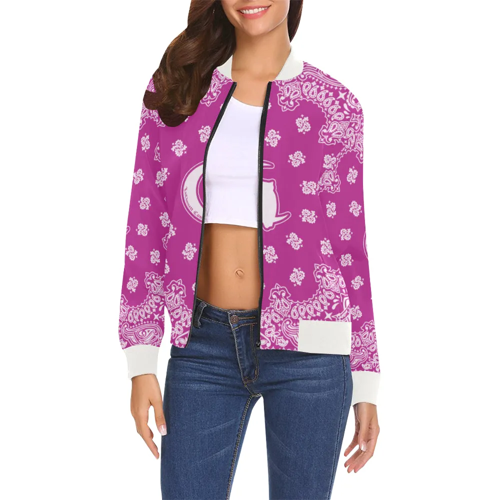 BANDANA All Over Print Bomber Jacket for Women