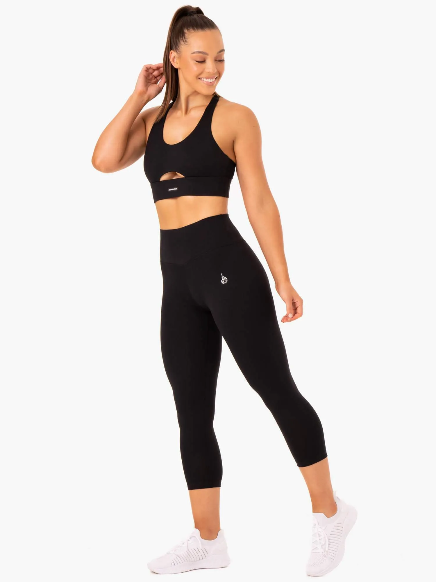 Base Racer Back Sports Bra - Black