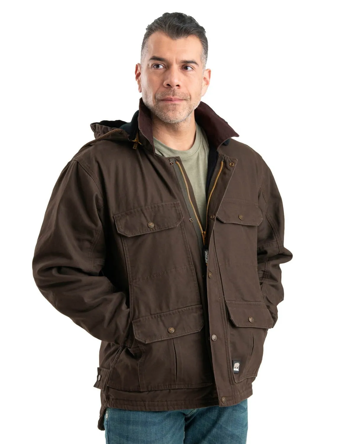 Berne Mens Bark 100% Cotton Contractor Coat