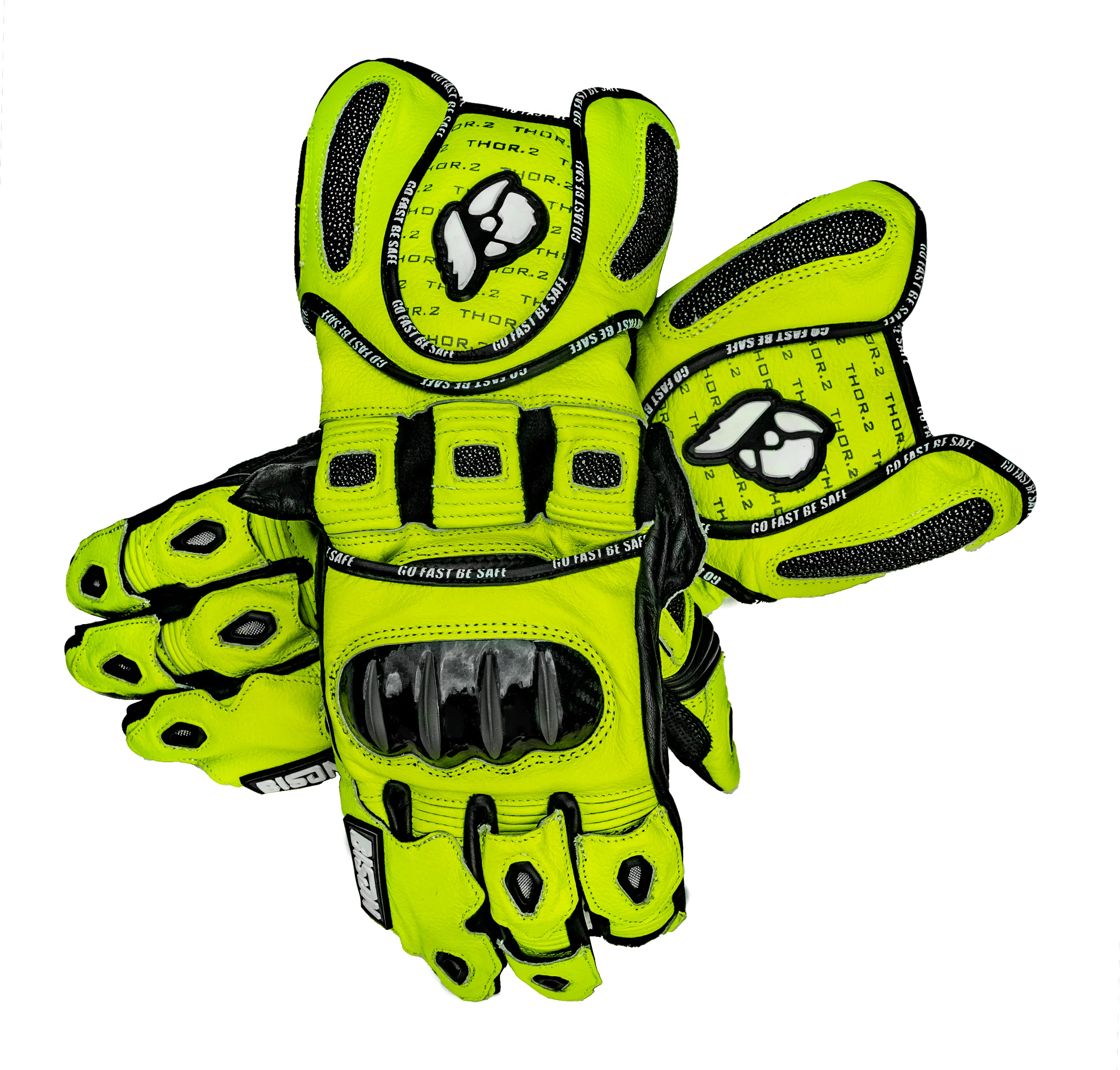 Bison Bright Future Colorway Motorcycle Thor.2 Racing Gloves