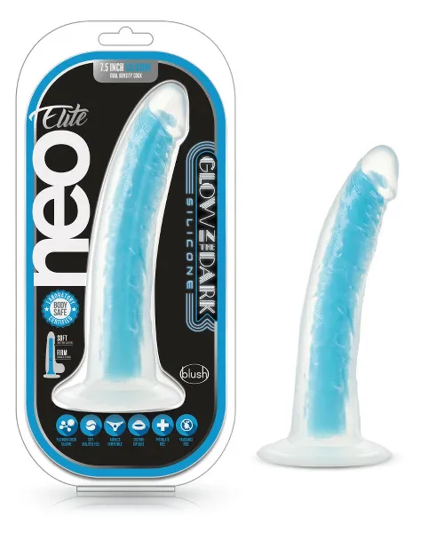 Blush Neo Elite Prysm Dildo 7.5" Blue