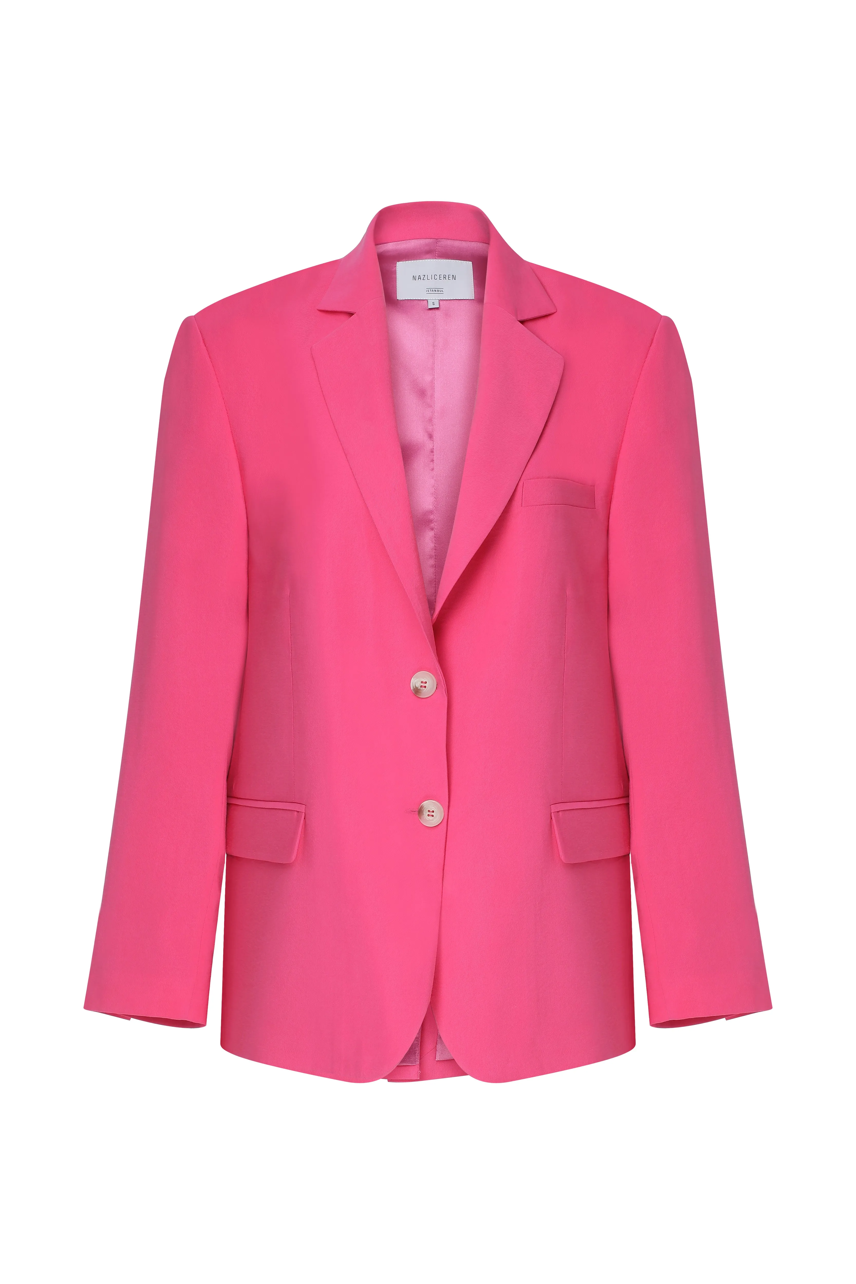 Boxy Oversize Blazer in Bubble Gum Pink