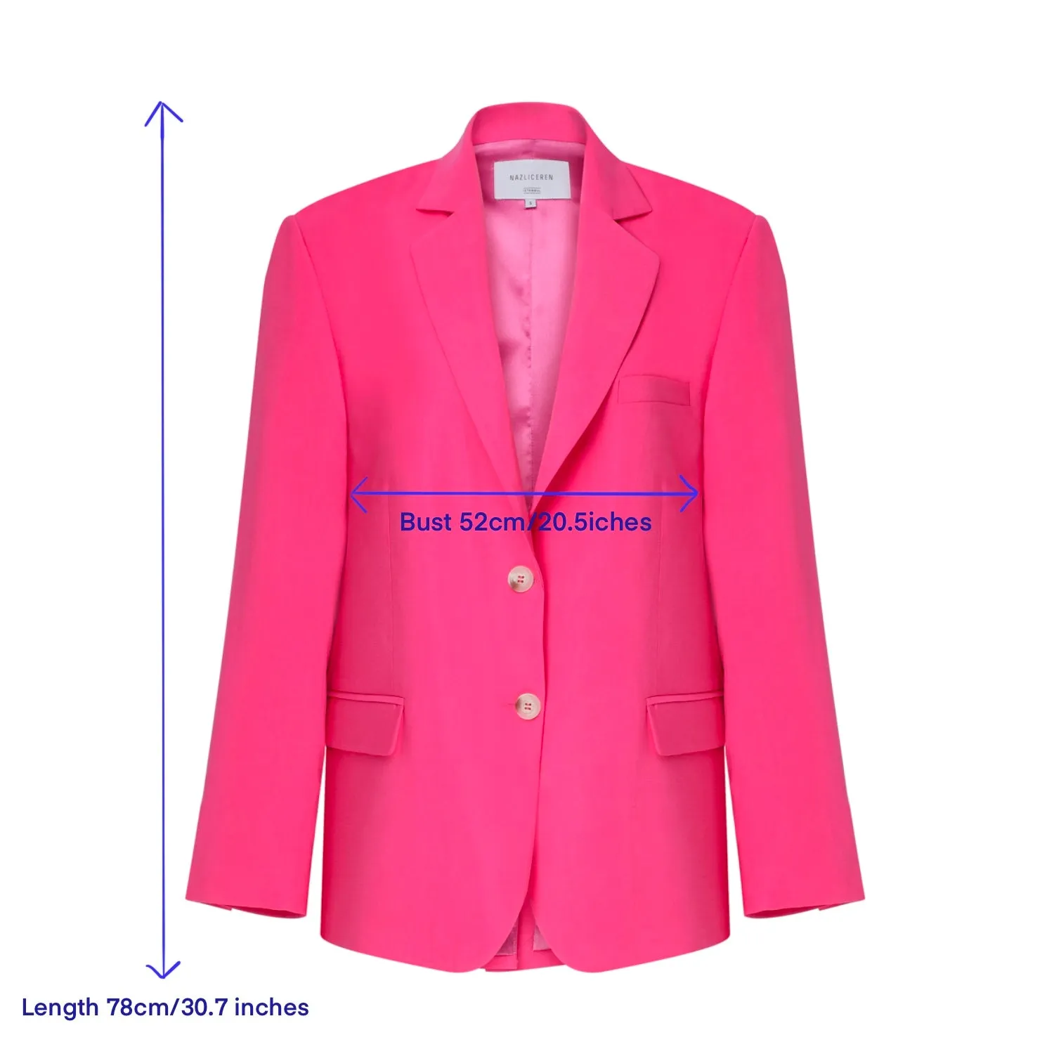 Boxy Oversize Blazer in Bubble Gum Pink