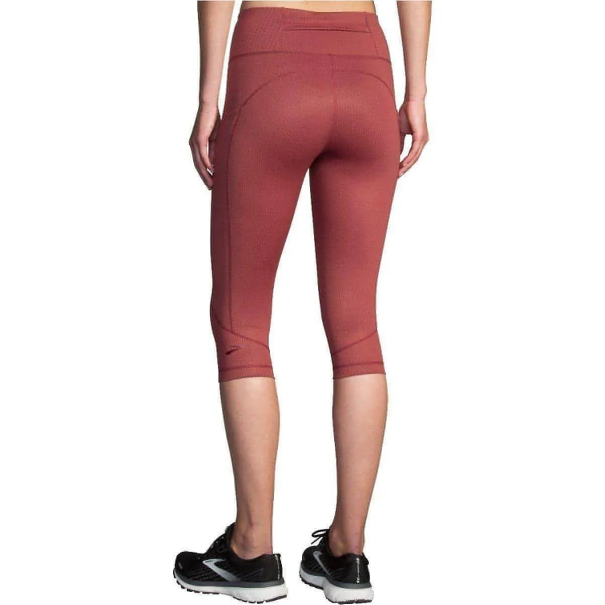 Brooks Method Womens 3/4 Capri Running Tights - Red