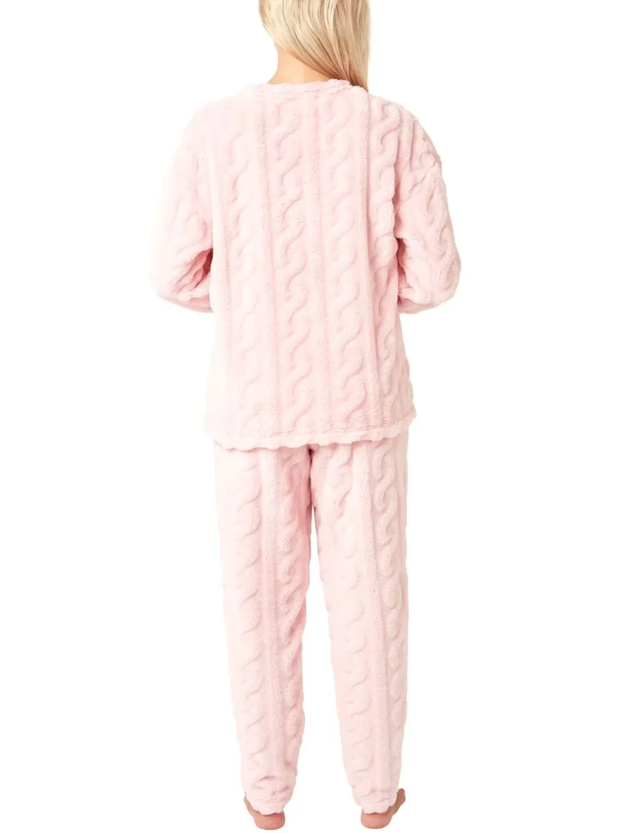 Cable Knit Fleece Pyjama Set