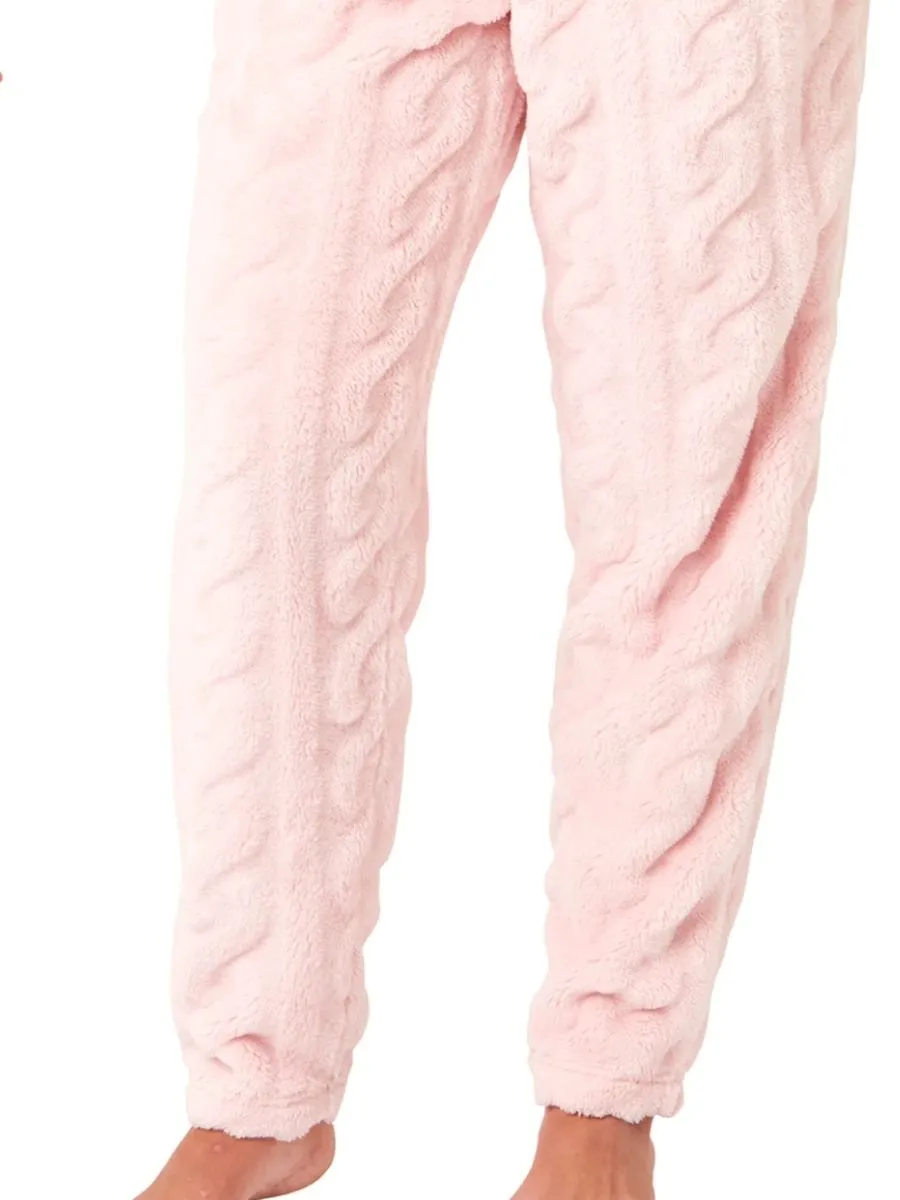 Cable Knit Fleece Pyjama Set