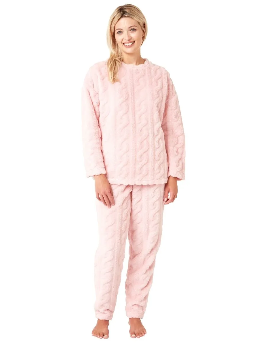 Cable Knit Fleece Pyjama Set