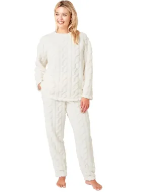 Cable Knit Fleece Pyjama Set