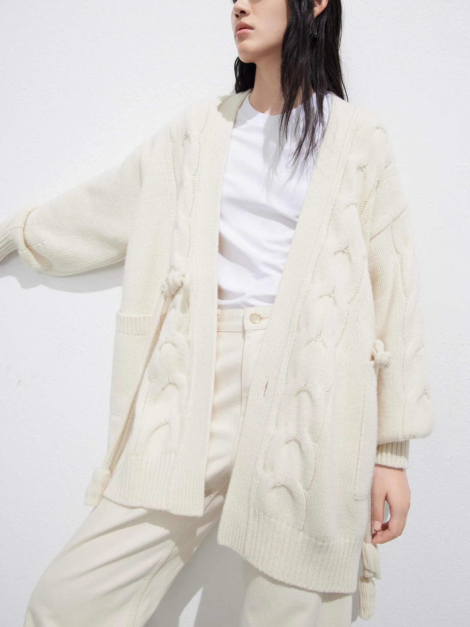 Cheongsam Buckle Wool Cardigan