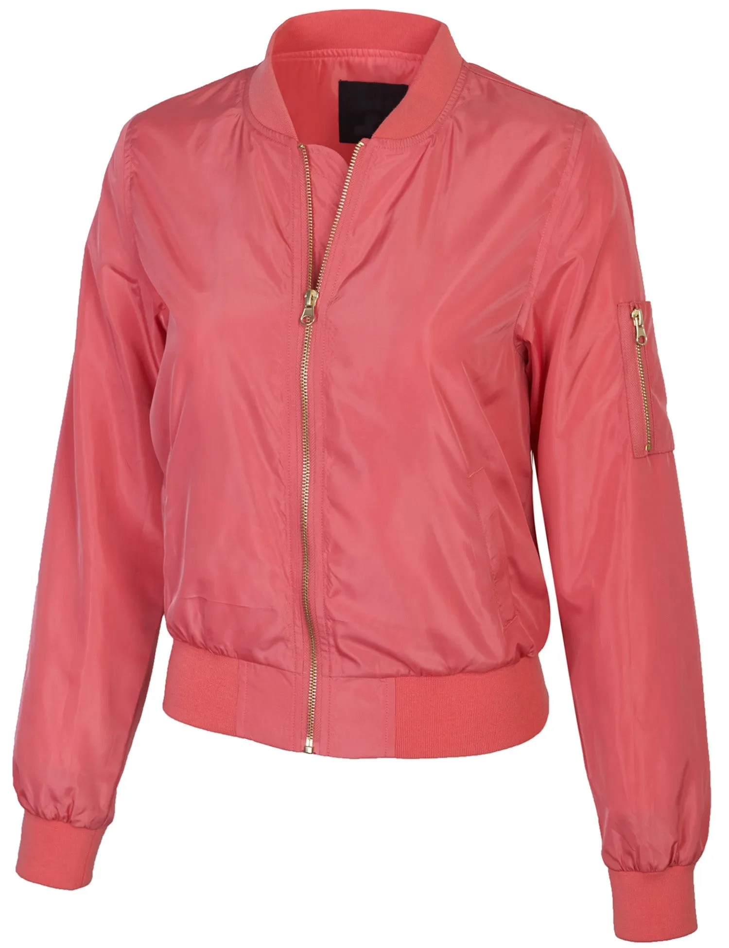 Classic Zip Up Lightweight Bomber Jacket