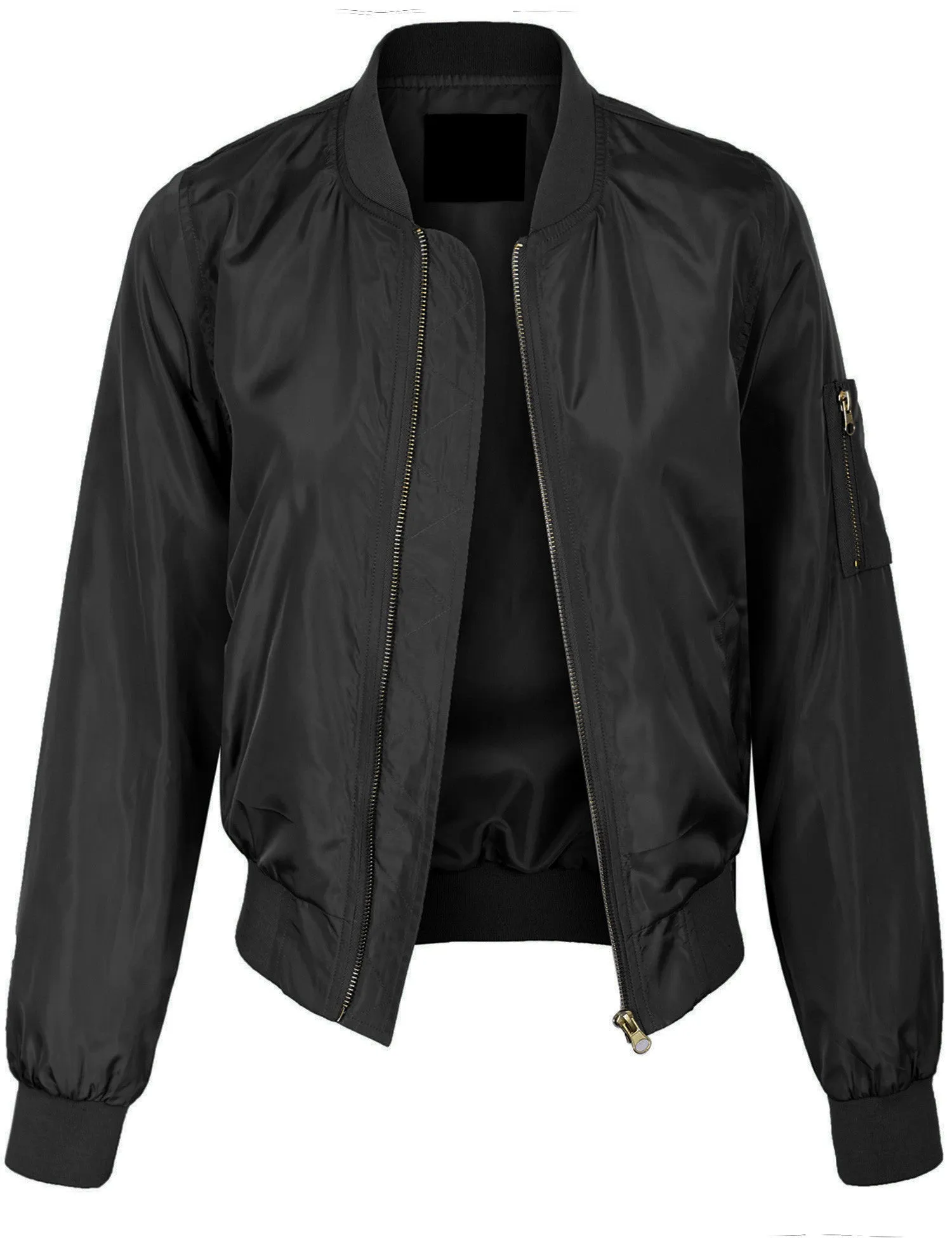 Classic Zip Up Lightweight Bomber Jacket