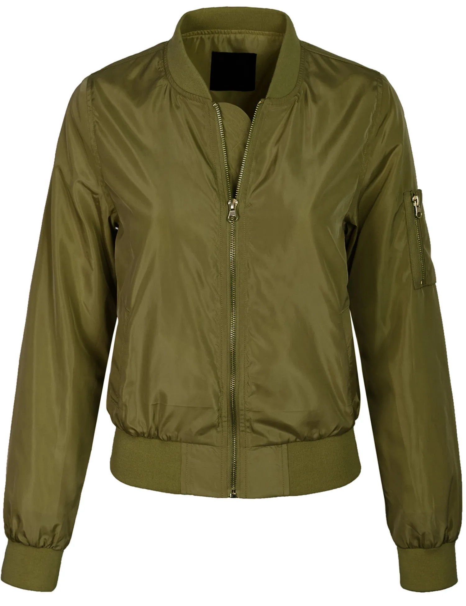 Classic Zip Up Lightweight Bomber Jacket