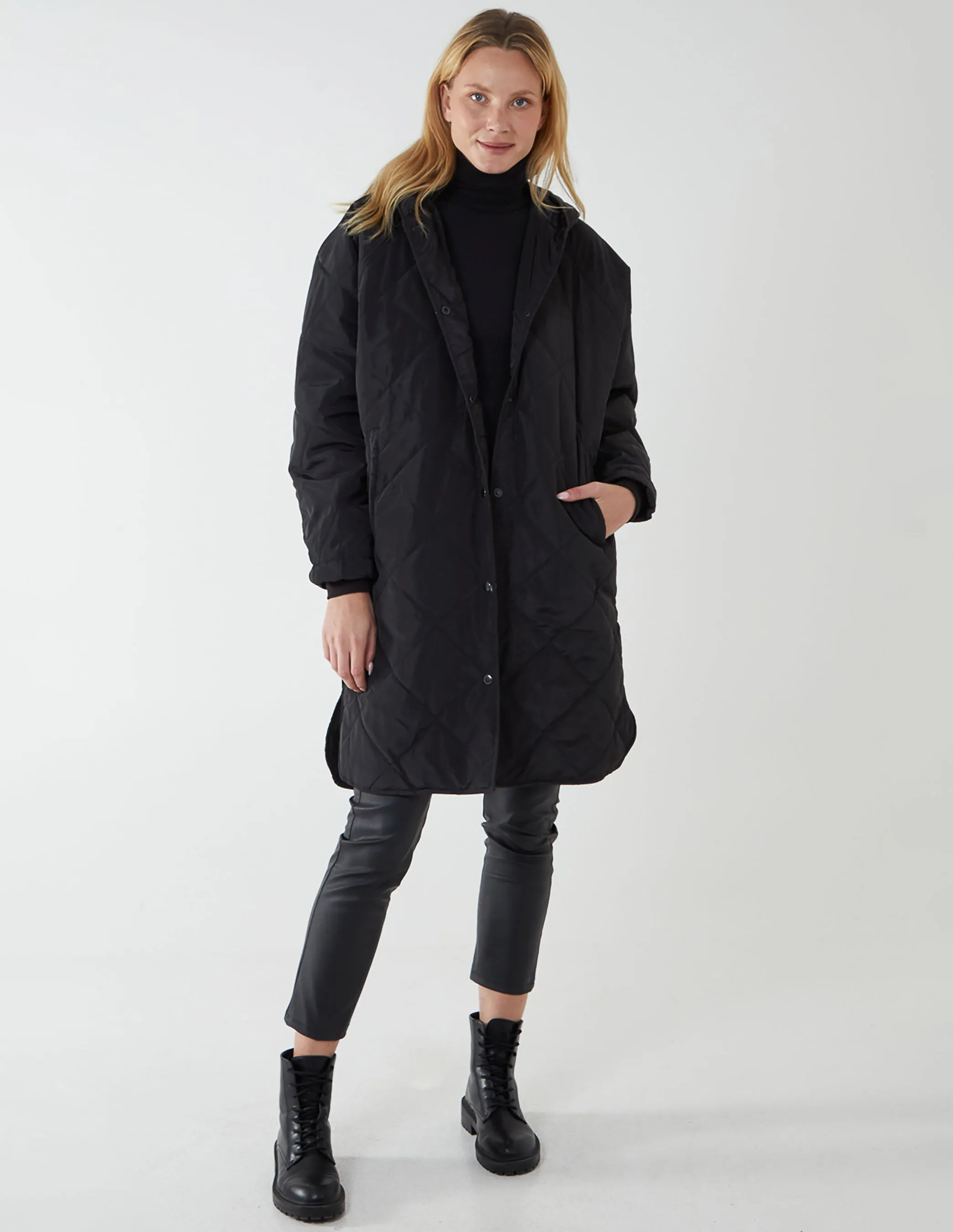 Diamond Quilted Coat