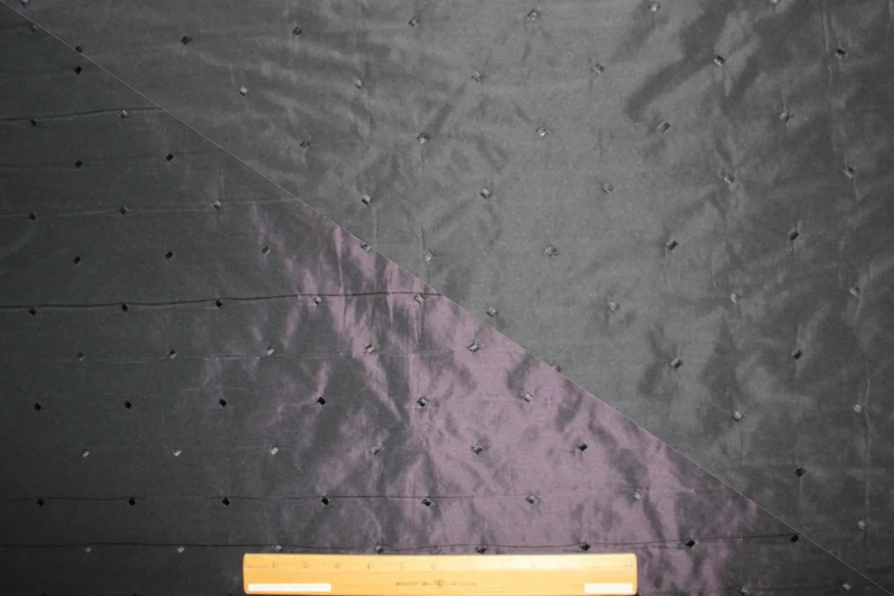 Dot Quilted Reversible Coating - Black Grape/Black