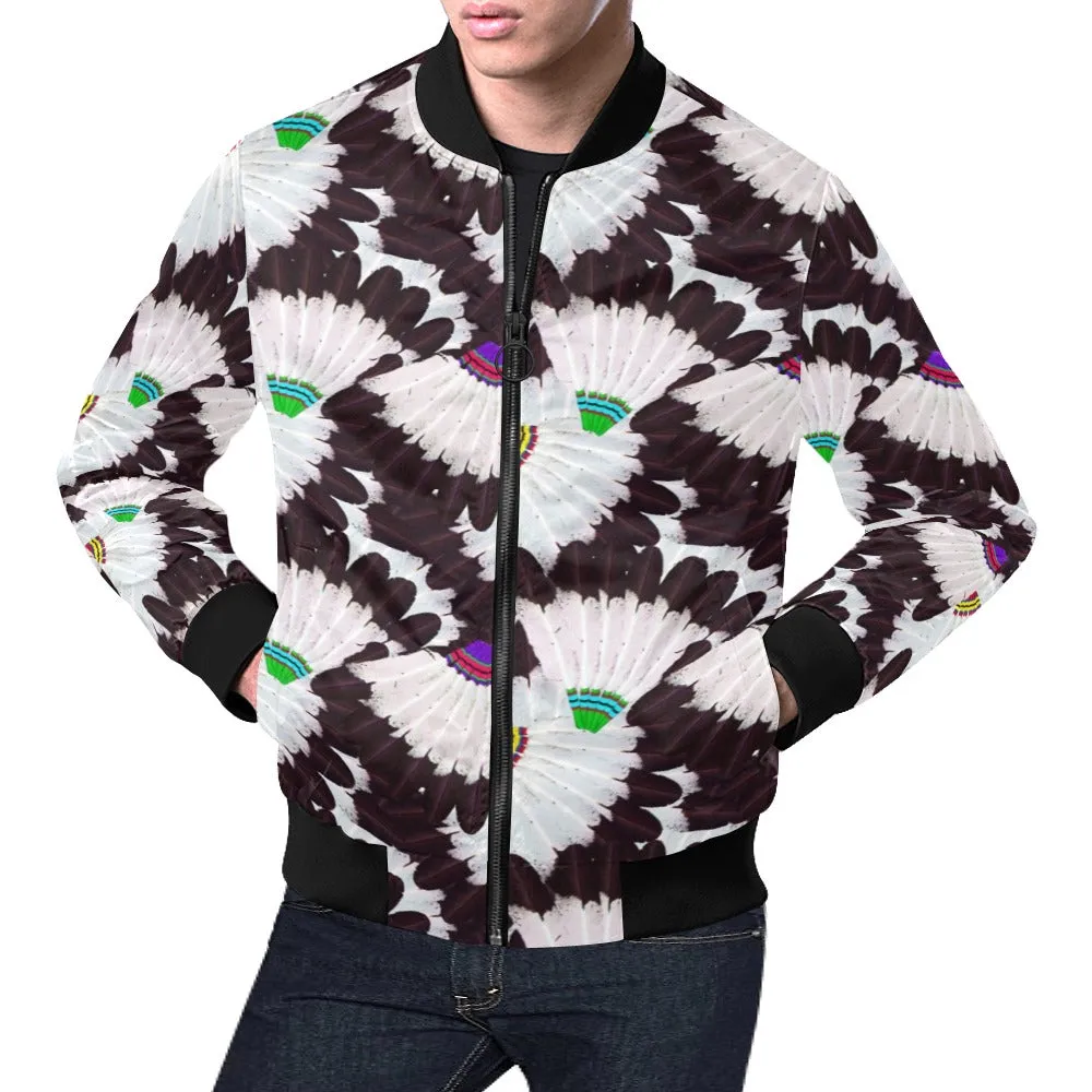 Eagle Feather Fans Bomber Jacket for Men