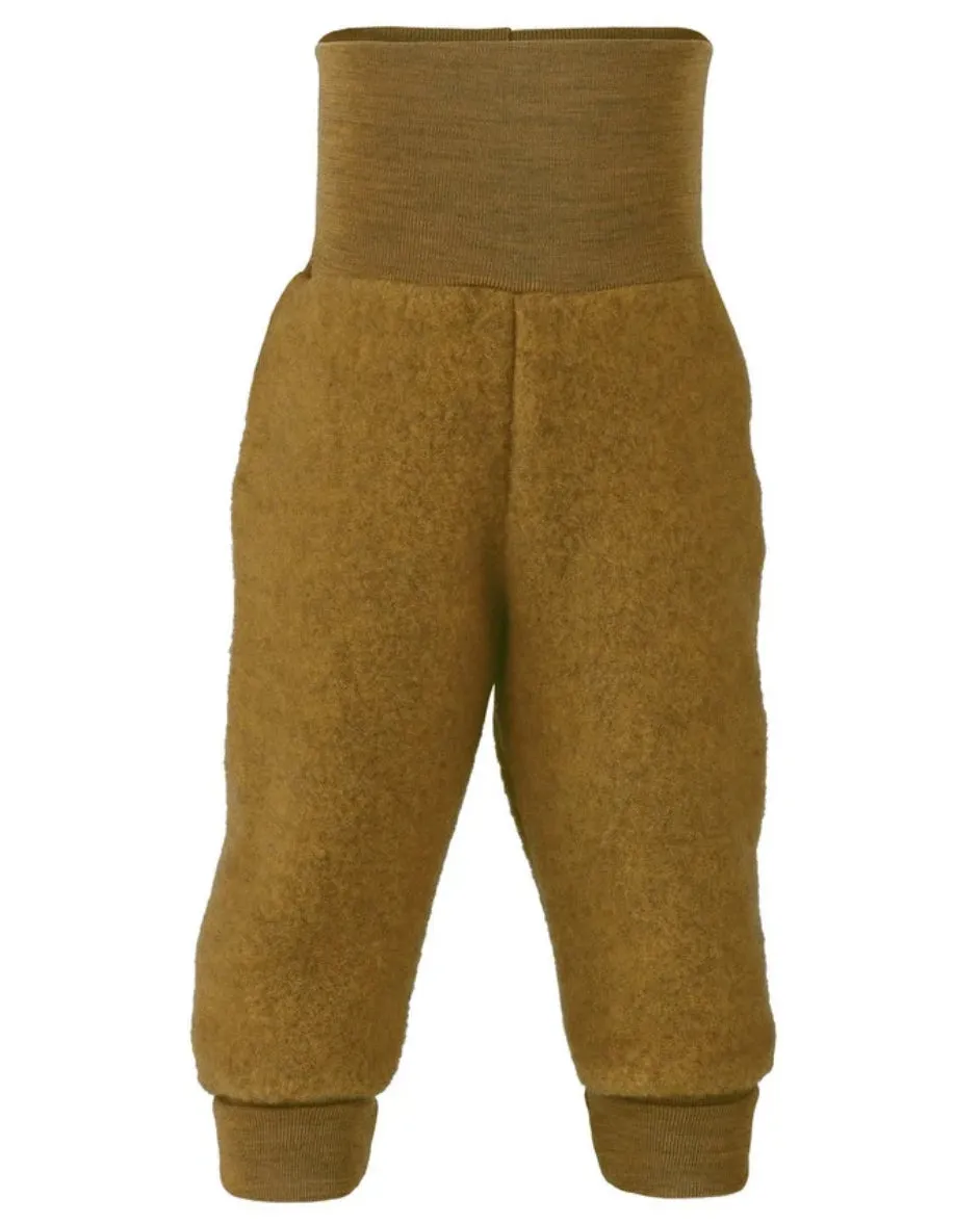 ENGEL - trousers wool fleece - saffron