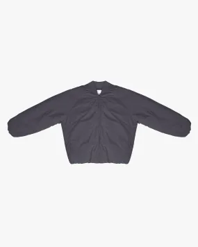 EPTM CAPITAL CROPPED BOMBER-CHARCOAL