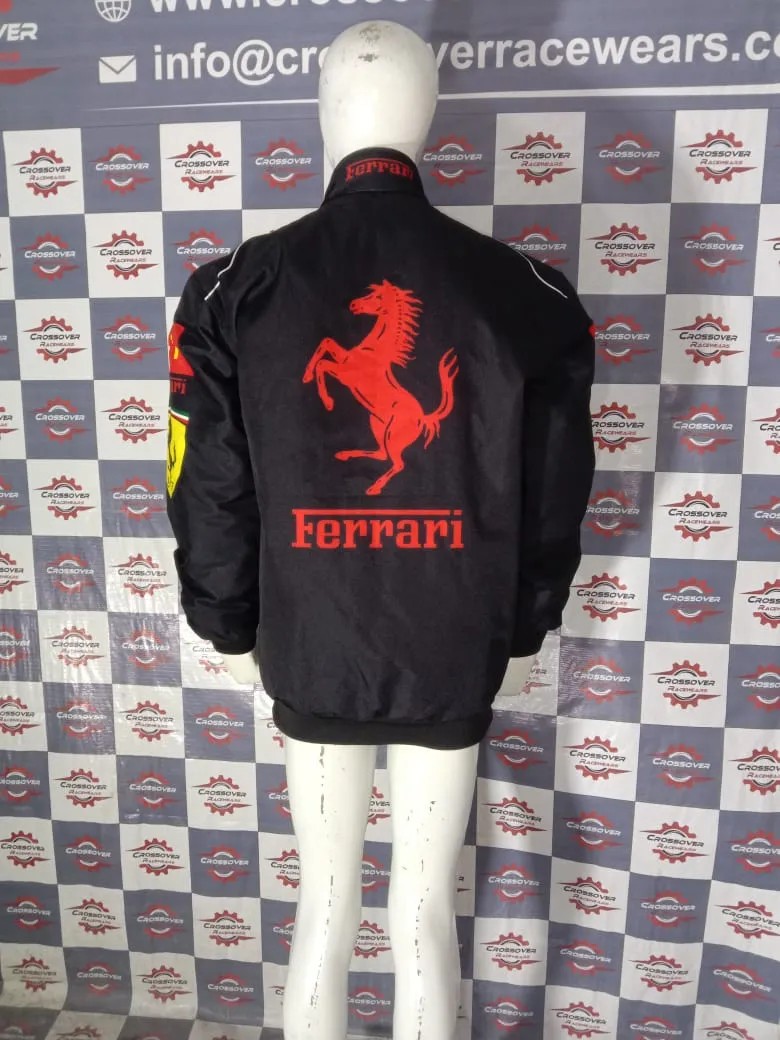 Ferrari F1 Racing Vintage Black Jacket