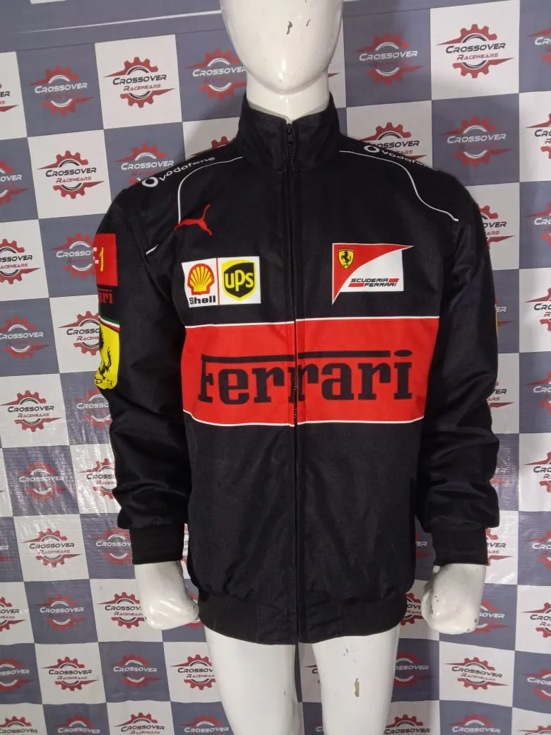 Ferrari F1 Racing Vintage Black Jacket