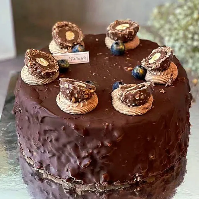 Ferrero Crispy Chocolate Chiffon Cake