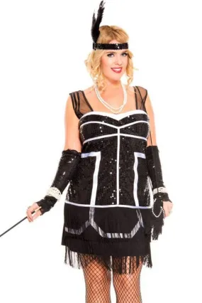 Fever Flapper Plus Size Adult Costume