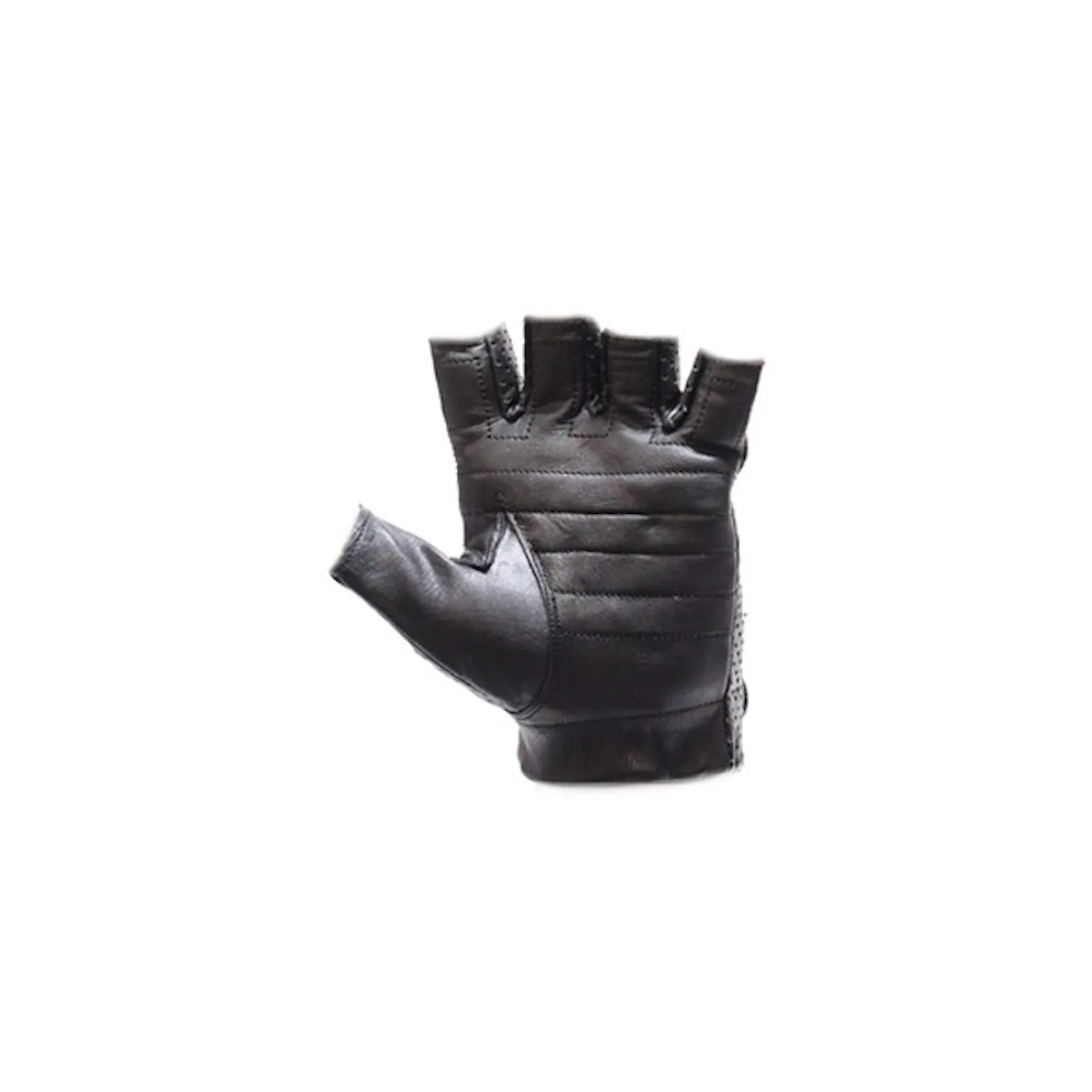 Fingerless Leather Motorcycle Gloves