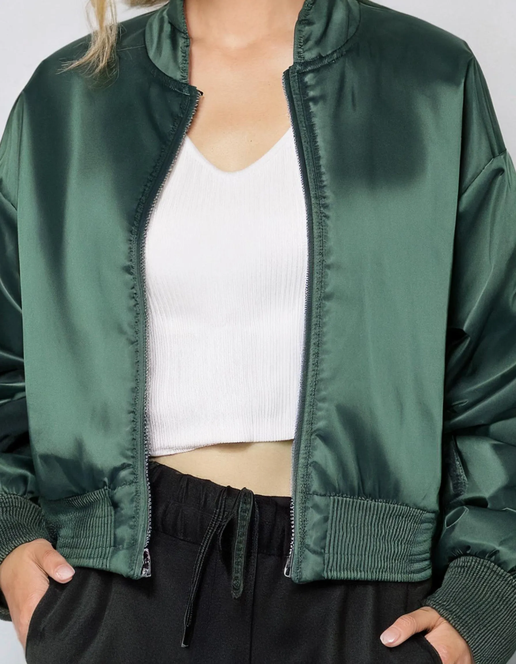 Forest Green Bomber Jacket