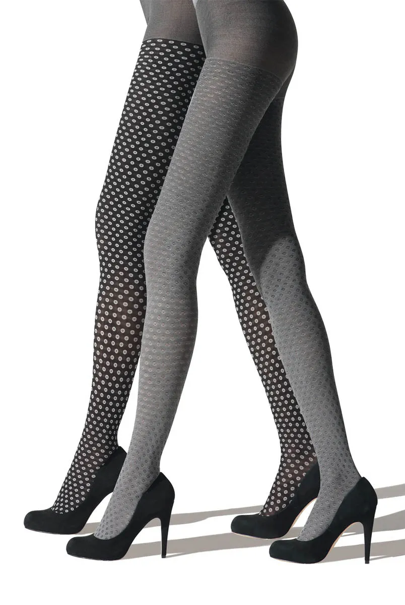 Franzoni Desiderata Reversible Polka Dot Tights