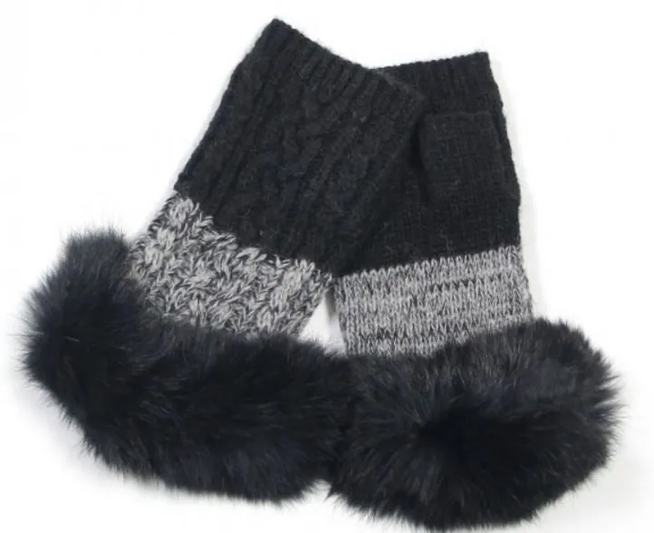 Fur Fingerless Gloves