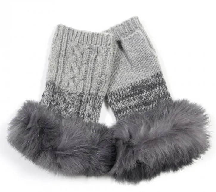 Fur Fingerless Gloves