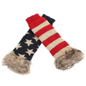 GL12103 America Flag Fingerless Gloves