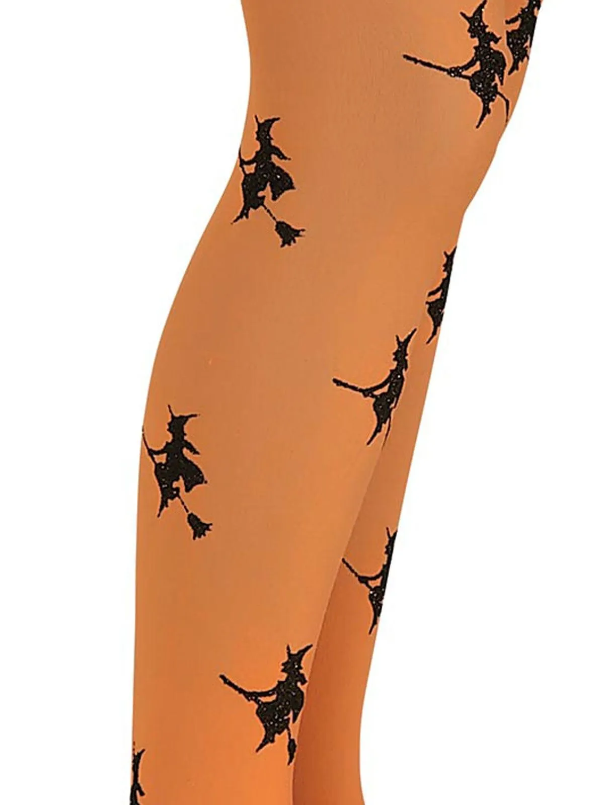 Glitter Witch Tights Orange