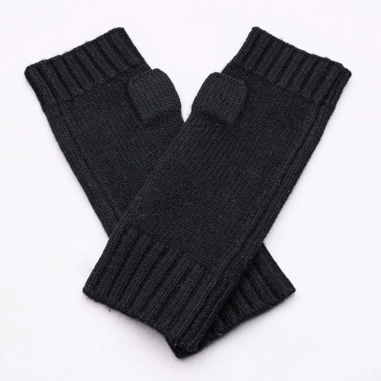 Gotta Hand it to YOU 100% Pure Cashmere Fingerless Glove, Jett Black