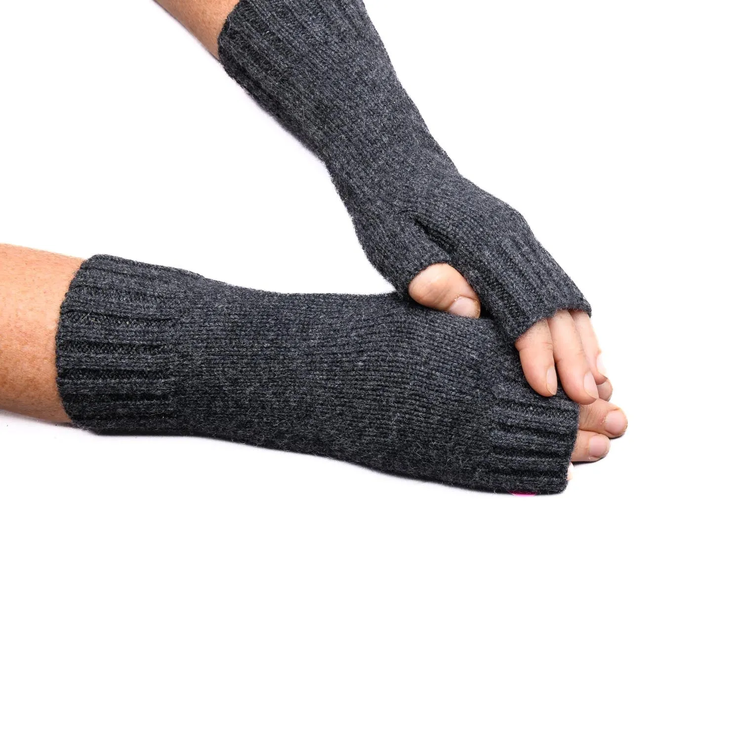 Gotta Hand it to YOU 100% Pure Cashmere Fingerless Glove, Jett Black