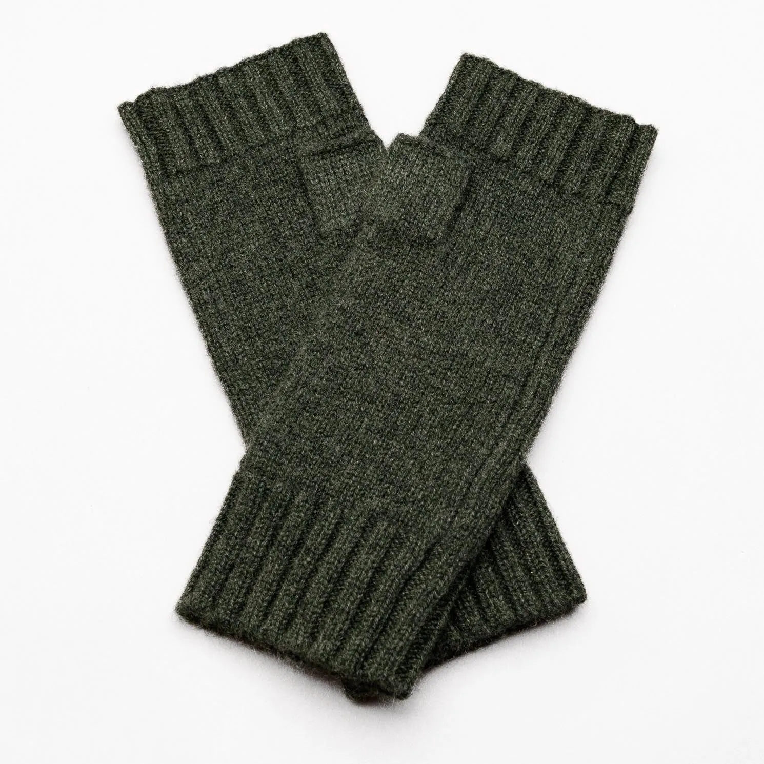 Gotta Hand it to YOU 100% Pure Cashmere Fingerless Glove, Pine Green