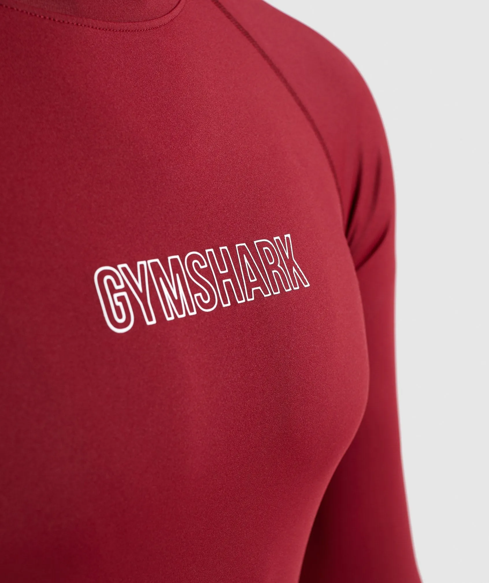 Gymshark Combat Long Sleeve Rashguard - Claret