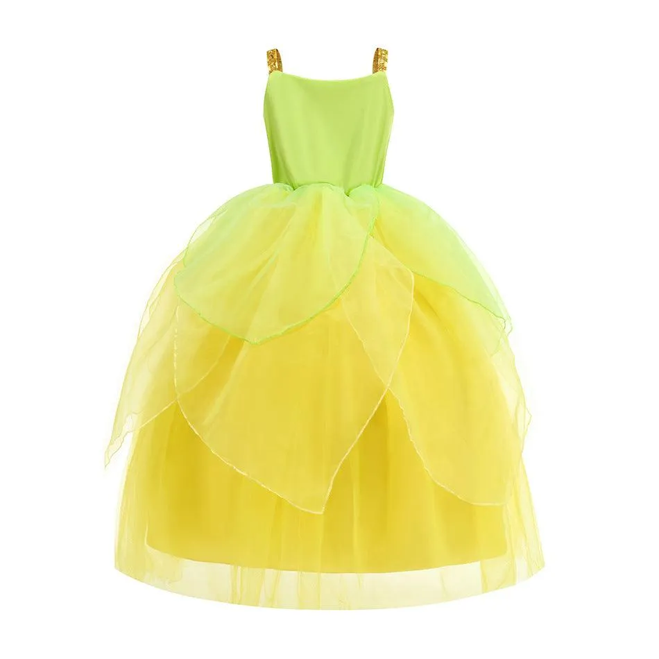 Halloween cosplay costumes Fairy Tale Fairy Dress Nature Spirit Ball Gown Girl's sequined flower princess dress Carnival Birthday Banquet Stage Performance Dress