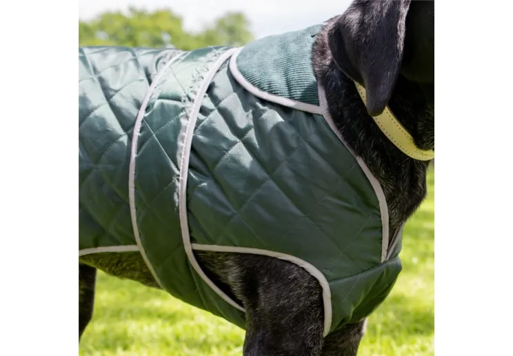 Heritage Quilted Dog Coat Green