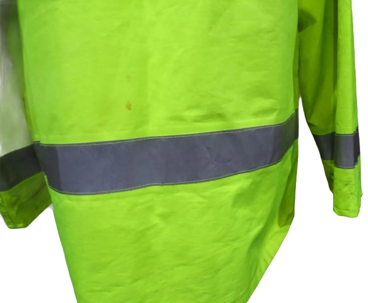 Hi Vis Waterproof Rain Traffic Coat Silver Tape Security Events HVPC09B