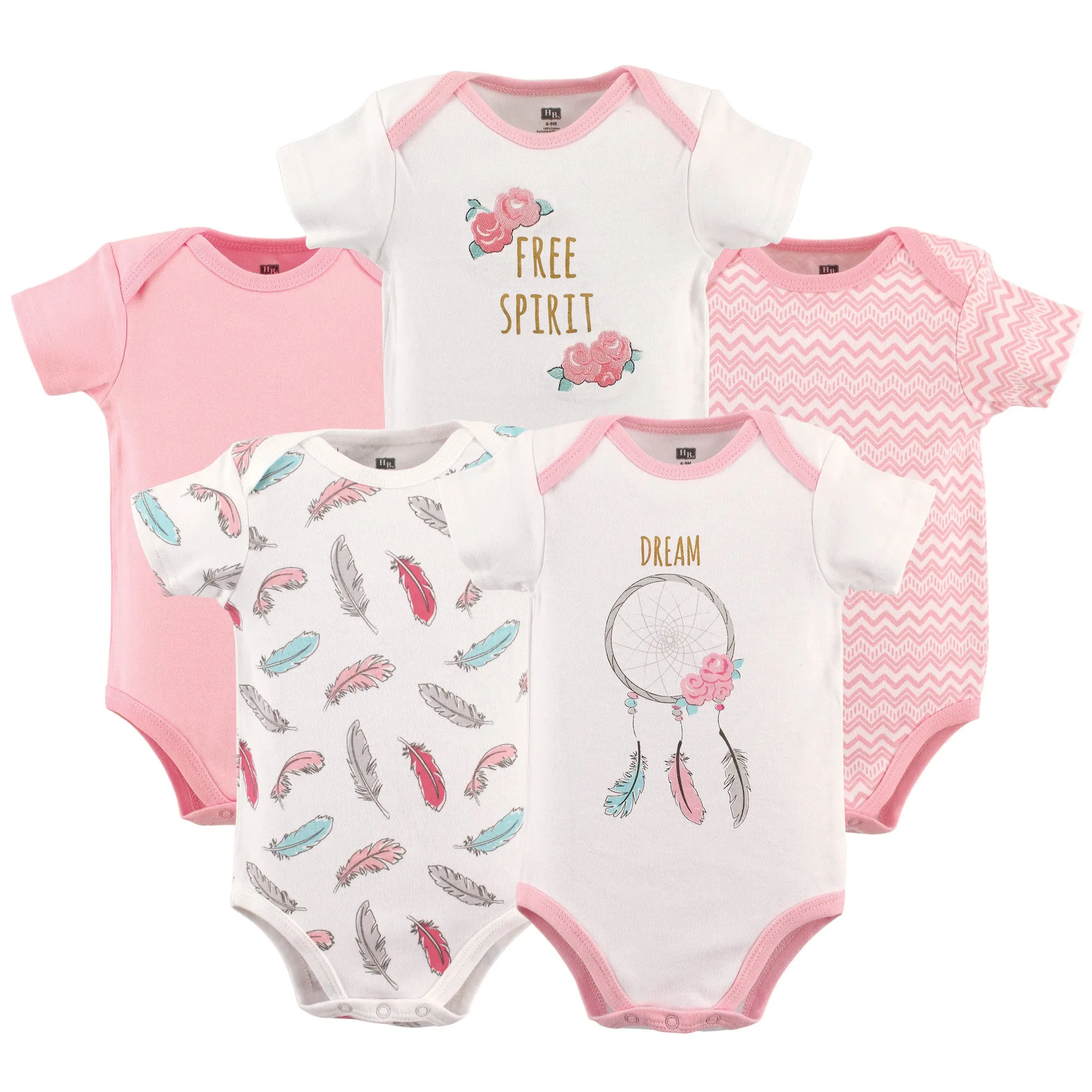 Hudson Baby Cotton Bodysuits, Dream Catcher